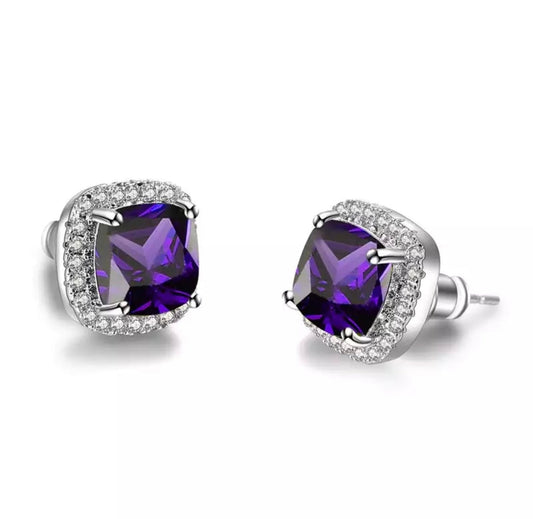 Purple Cushion Studs