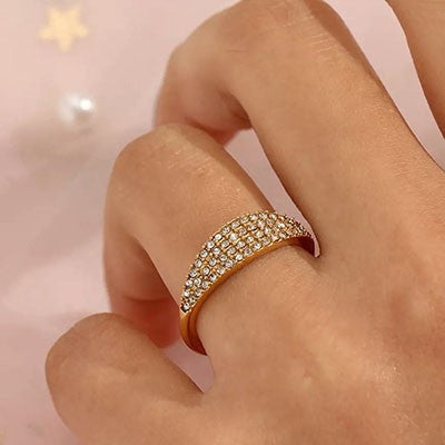 Glitter Zircon Ring