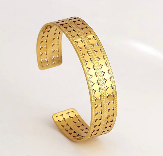 Oak Net Gold Bangle