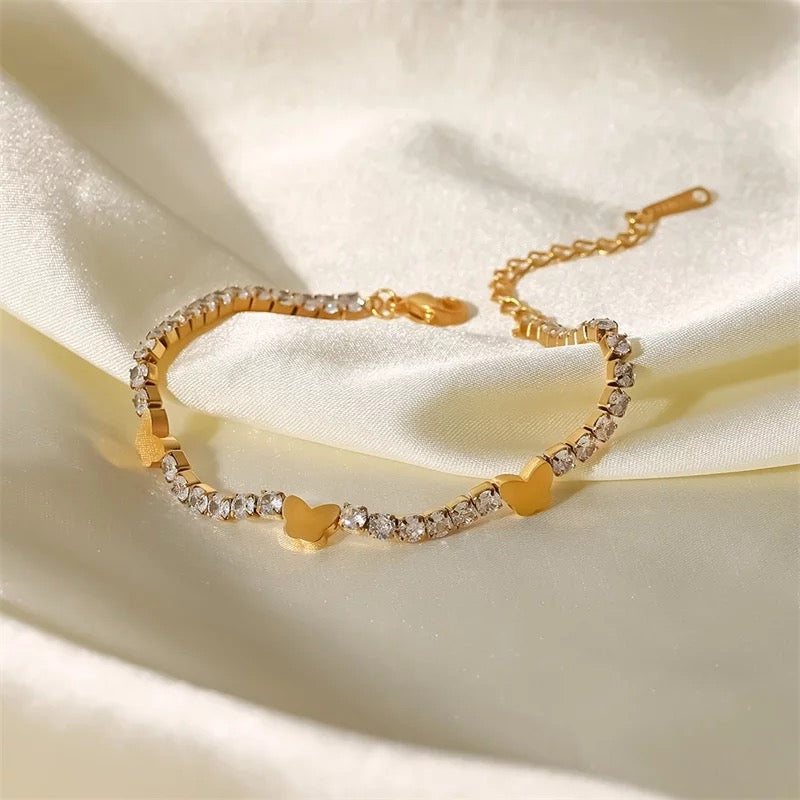 Zircon Butterfly Bracelet