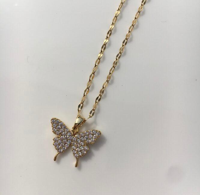 Zircon Butterfly Necklace