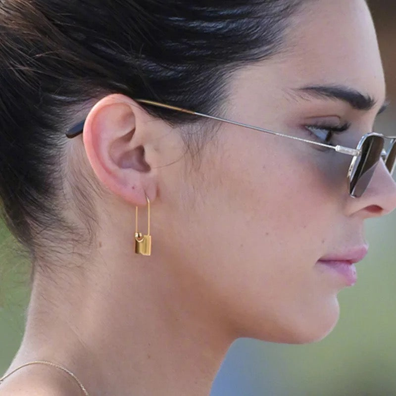 Gold Pin Earrings