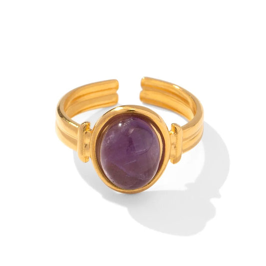 Fluorite Gold Ring