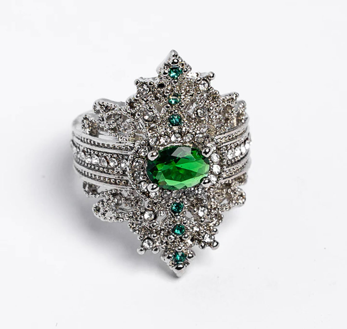 Emerald Tiara Ring