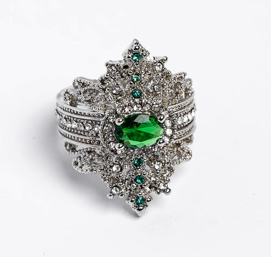 Emerald Tiara Ring