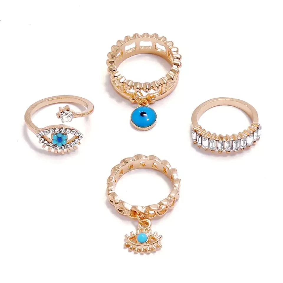 Evil Eye Ring Set