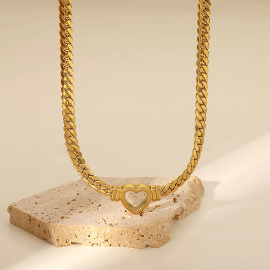 Heart Cuban Necklace