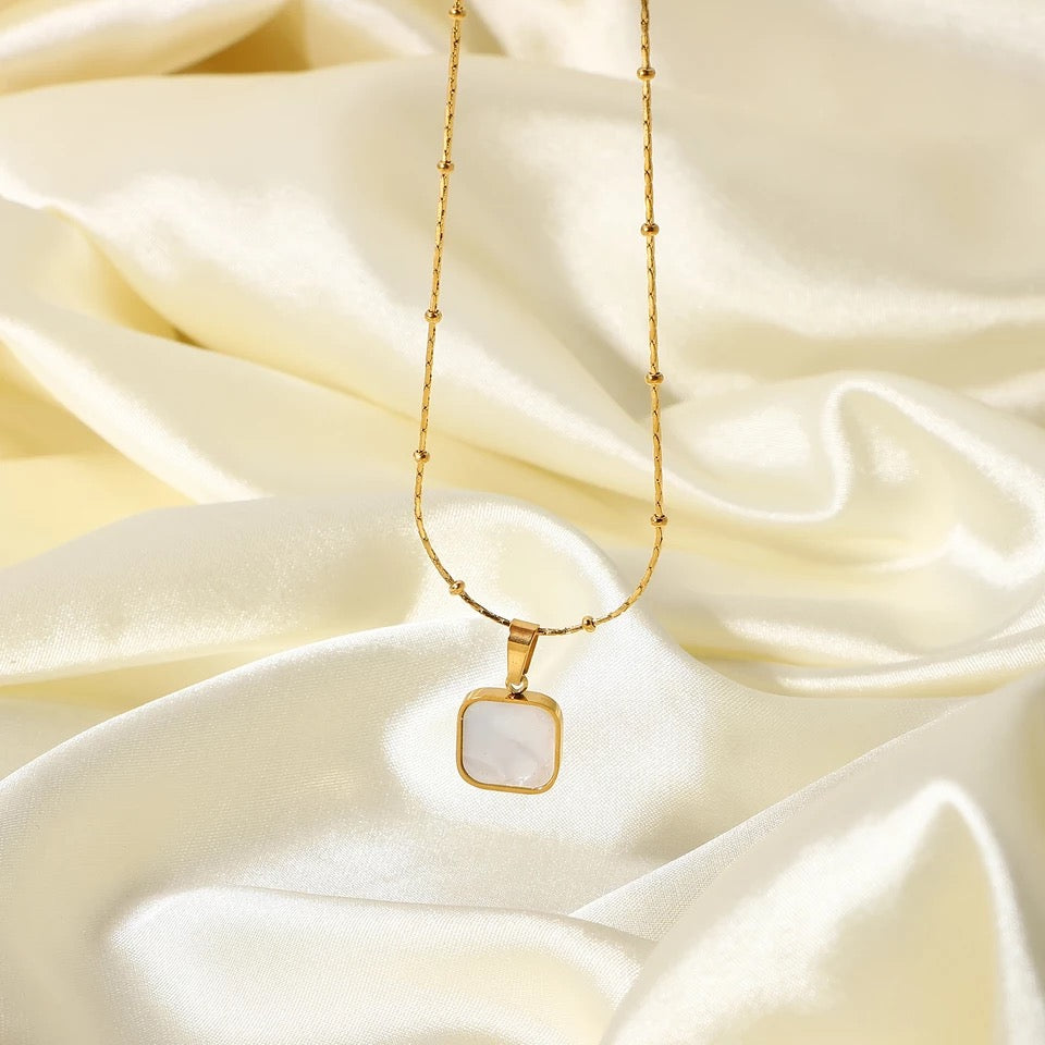 Ivory Square Necklace