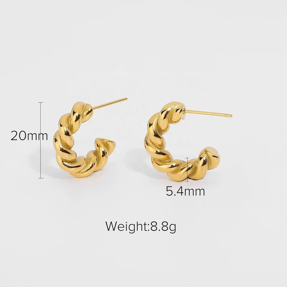 Gold braid Hoops