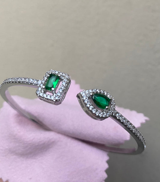 Emerald Zircon Bangle