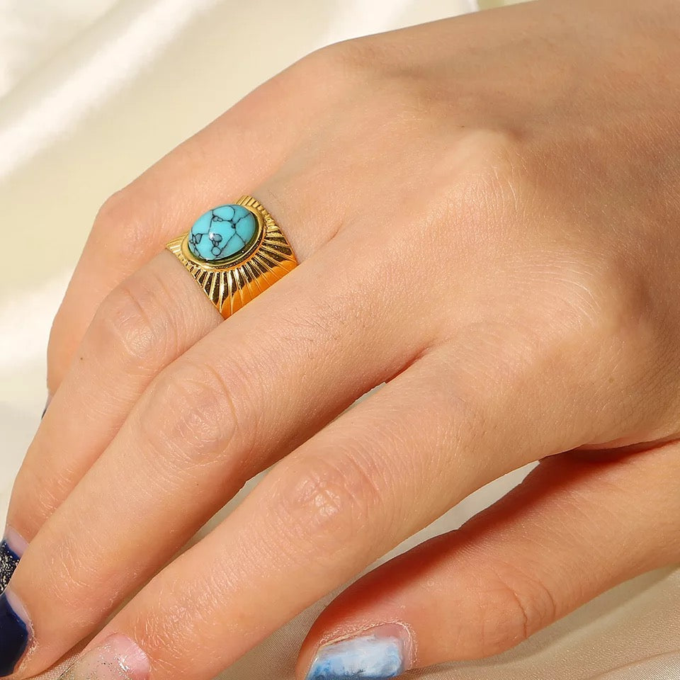 Turquoise Gold Ring