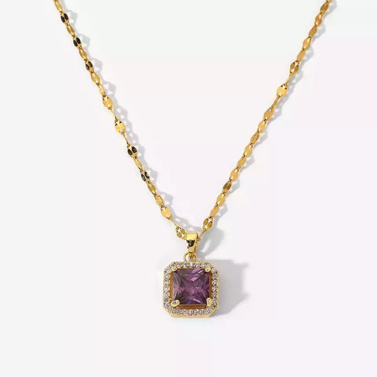 Purple Crush Zircon Necklace