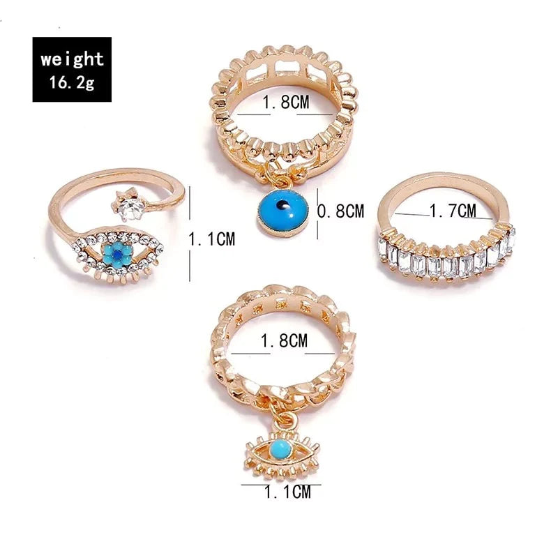 Evil Eye Ring Set