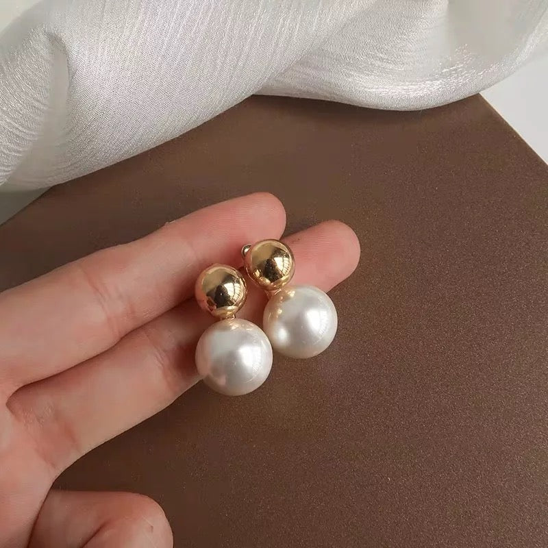 Gold X Pearl Studs