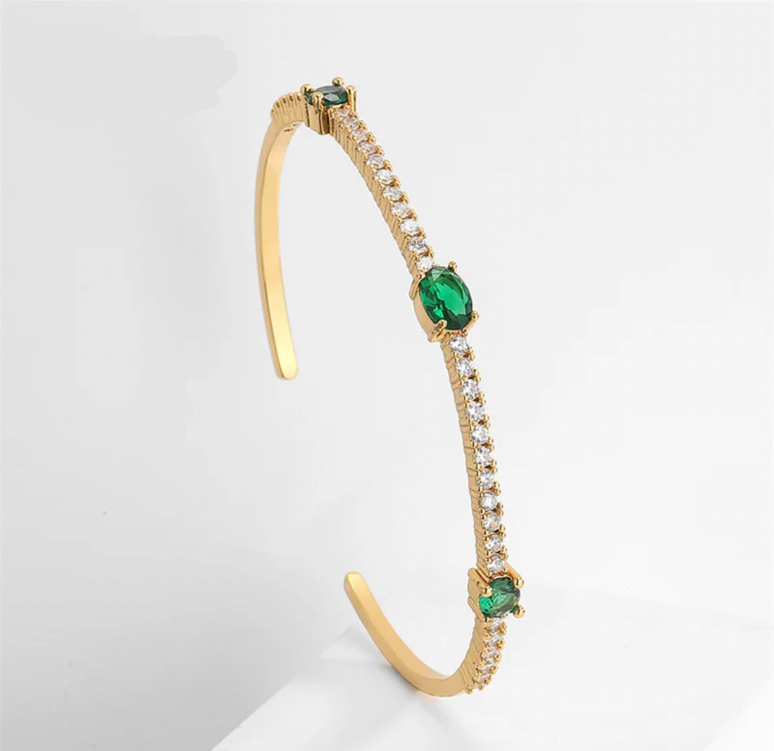 Green Zircon Cuff