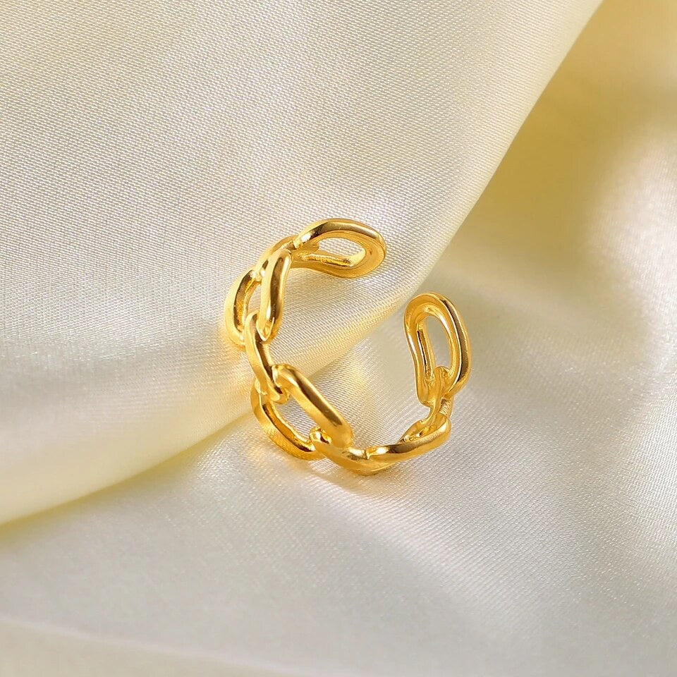 Accessory Rings Chain Link Chain Open Rings – Honey, I’m home Accessories.