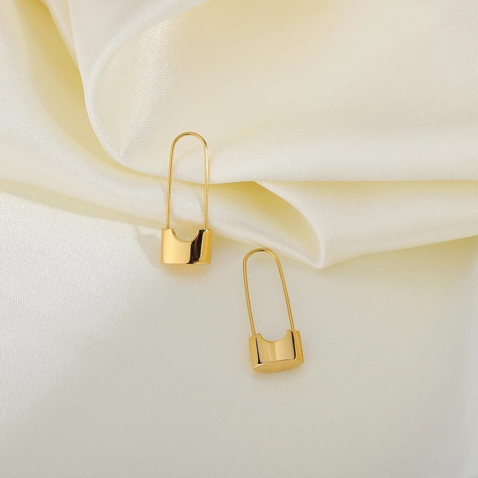 Gold Pin Earrings