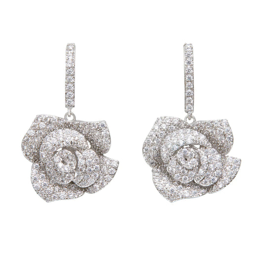 Rosette Bloom hanging Earrings