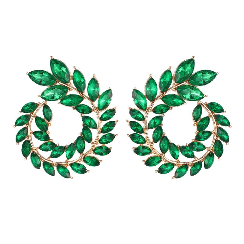 Green Swirl Earrings