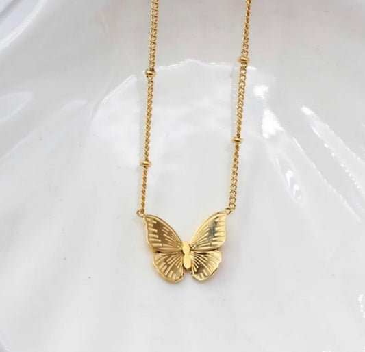 Butterfly Gold Necklace