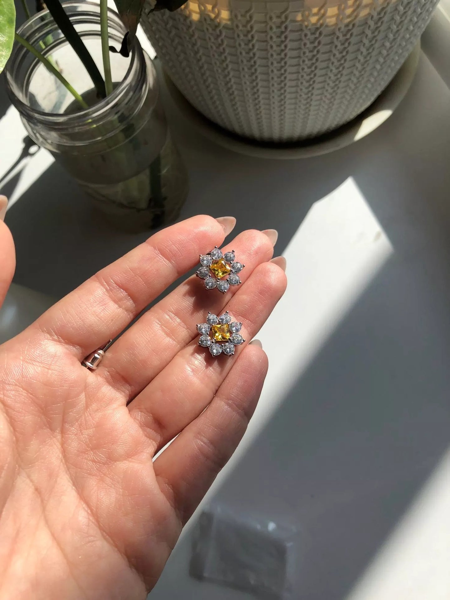 Yellow Daisy Studs