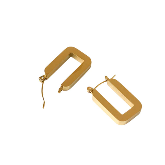 Square Gold hoops