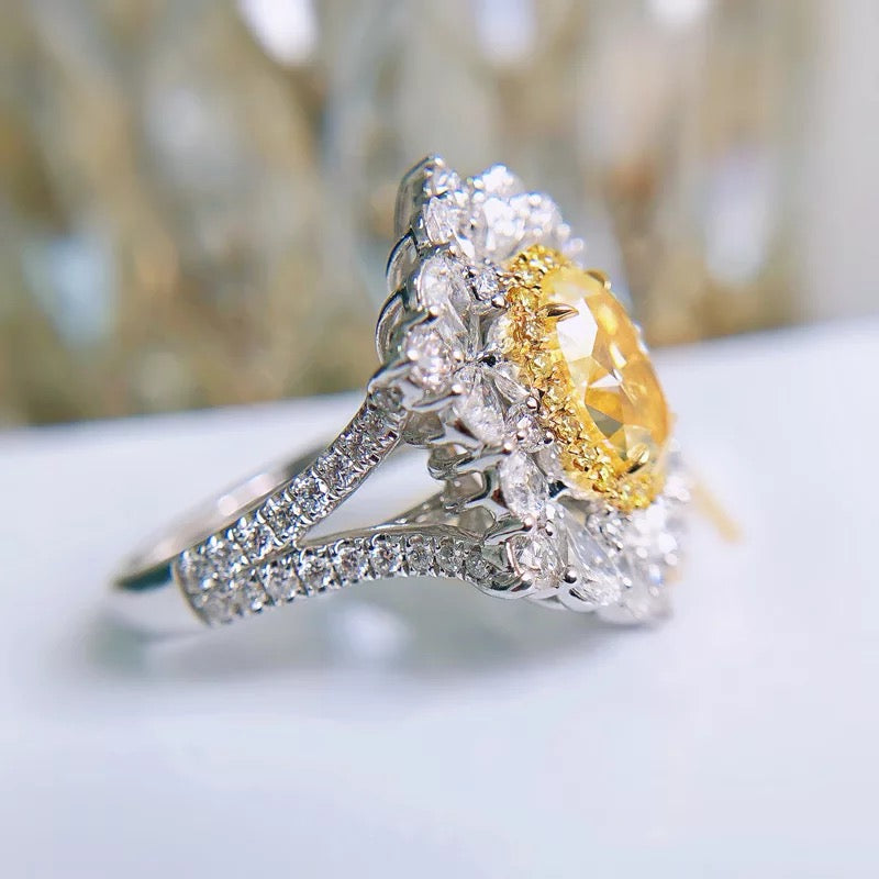 Yellow luxe Ring