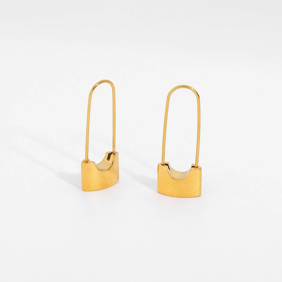 Gold Pin Earrings