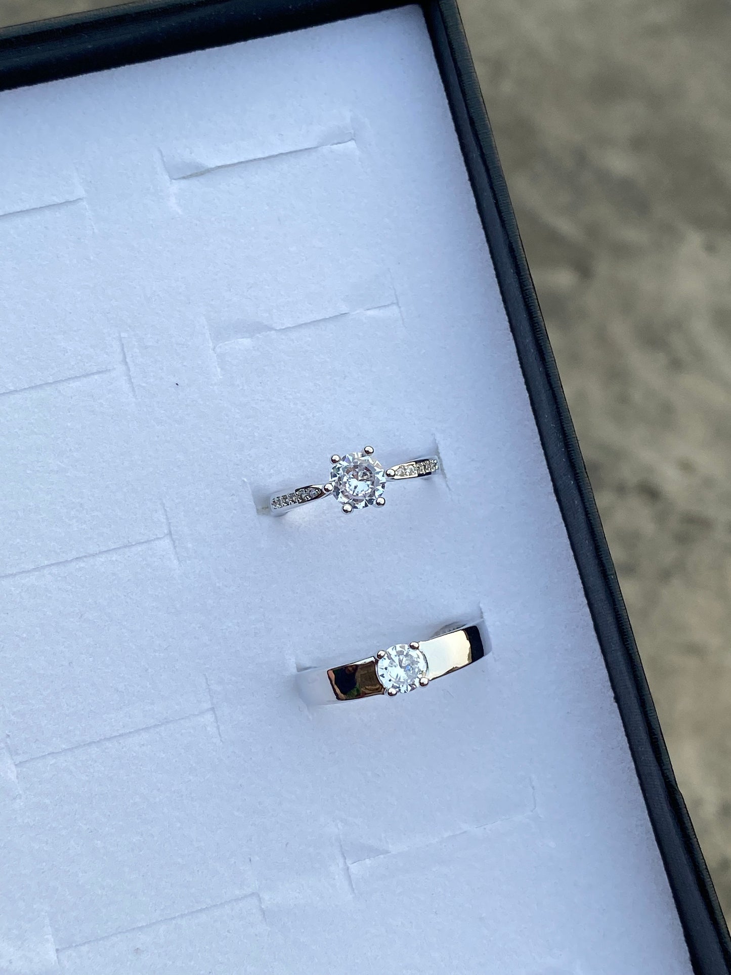 CZ Couple Ring Set