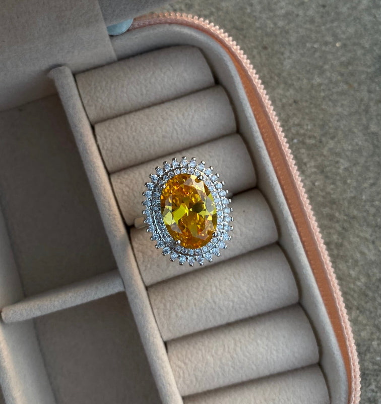 Yellow Oval Ring